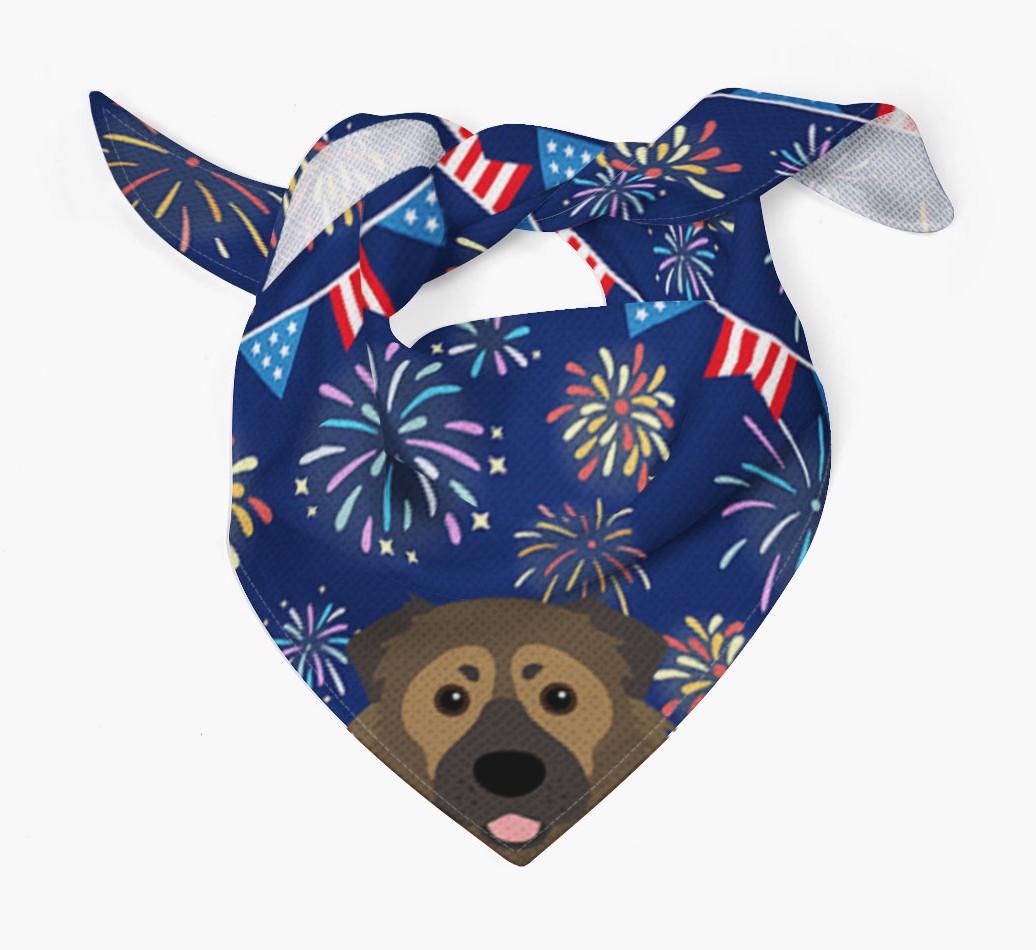 Independence Day Fireworks: {breedFullName} Bandana