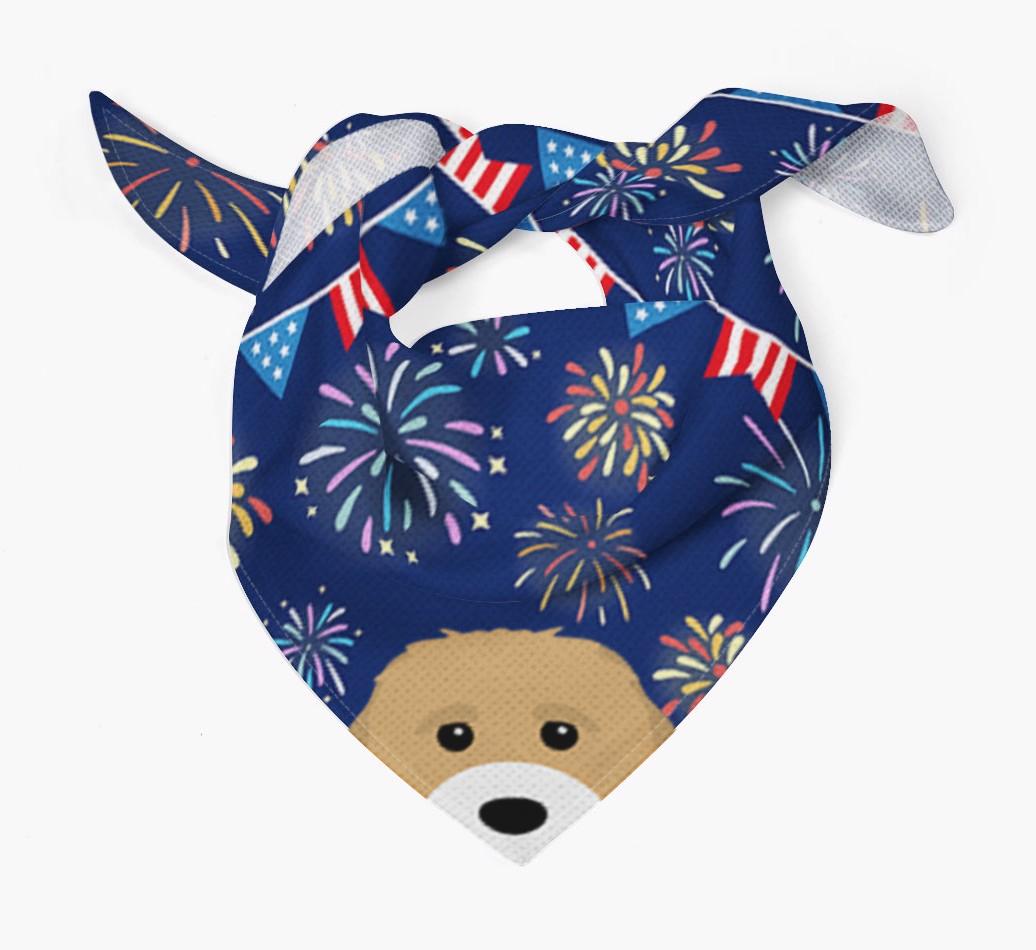 Independence Day Fireworks: {breedFullName} Bandana