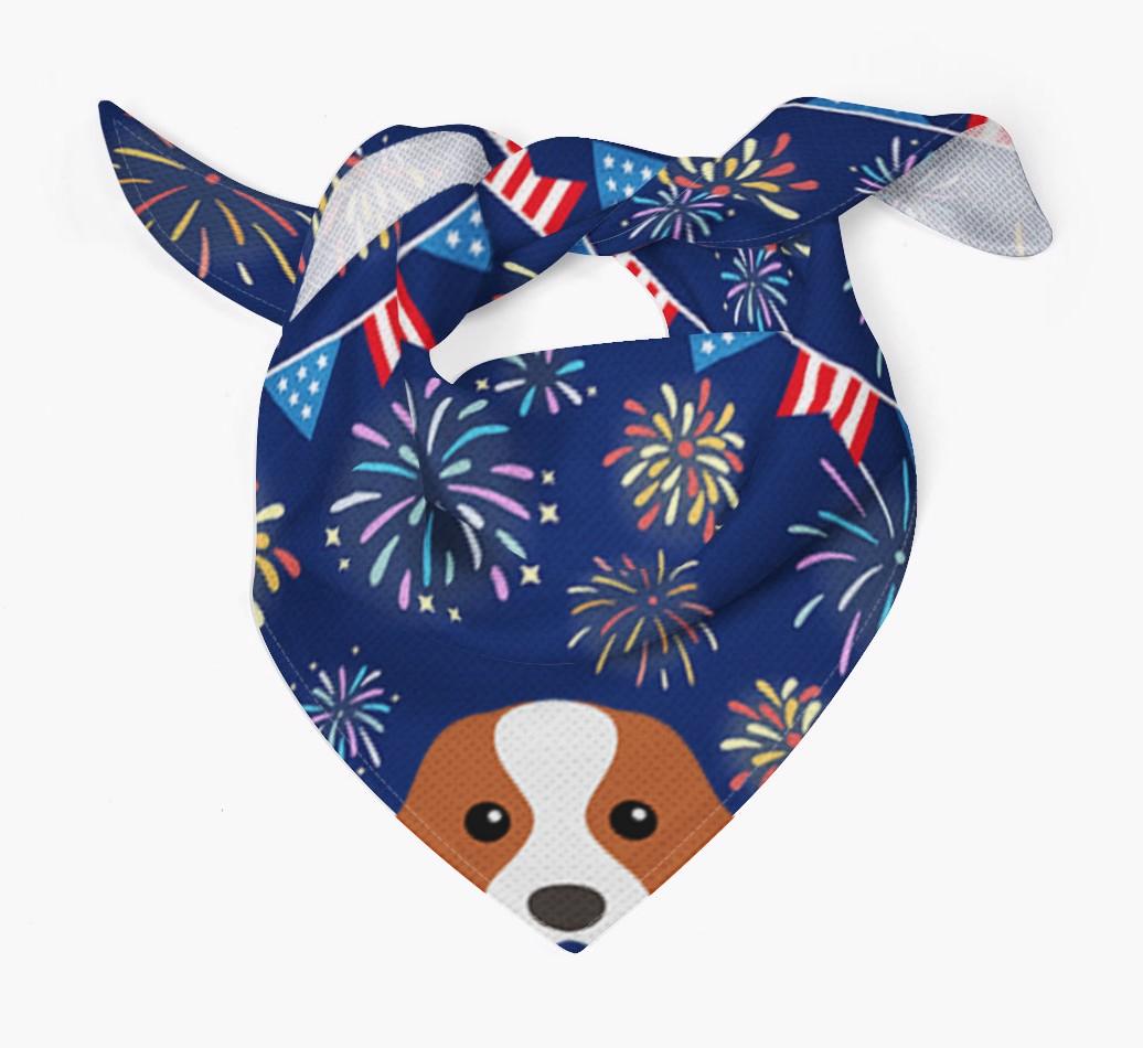 Independence Day Fireworks: {breedFullName} Bandana