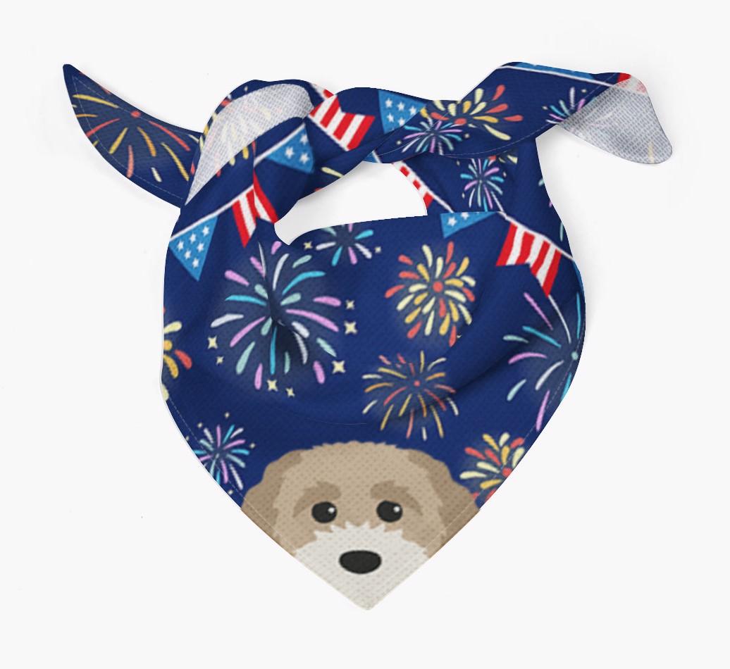 Independence Day Fireworks: {breedFullName} Bandana