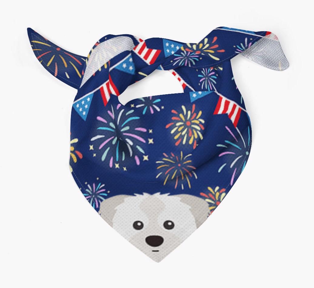 Independence Day Fireworks: {breedFullName} Bandana