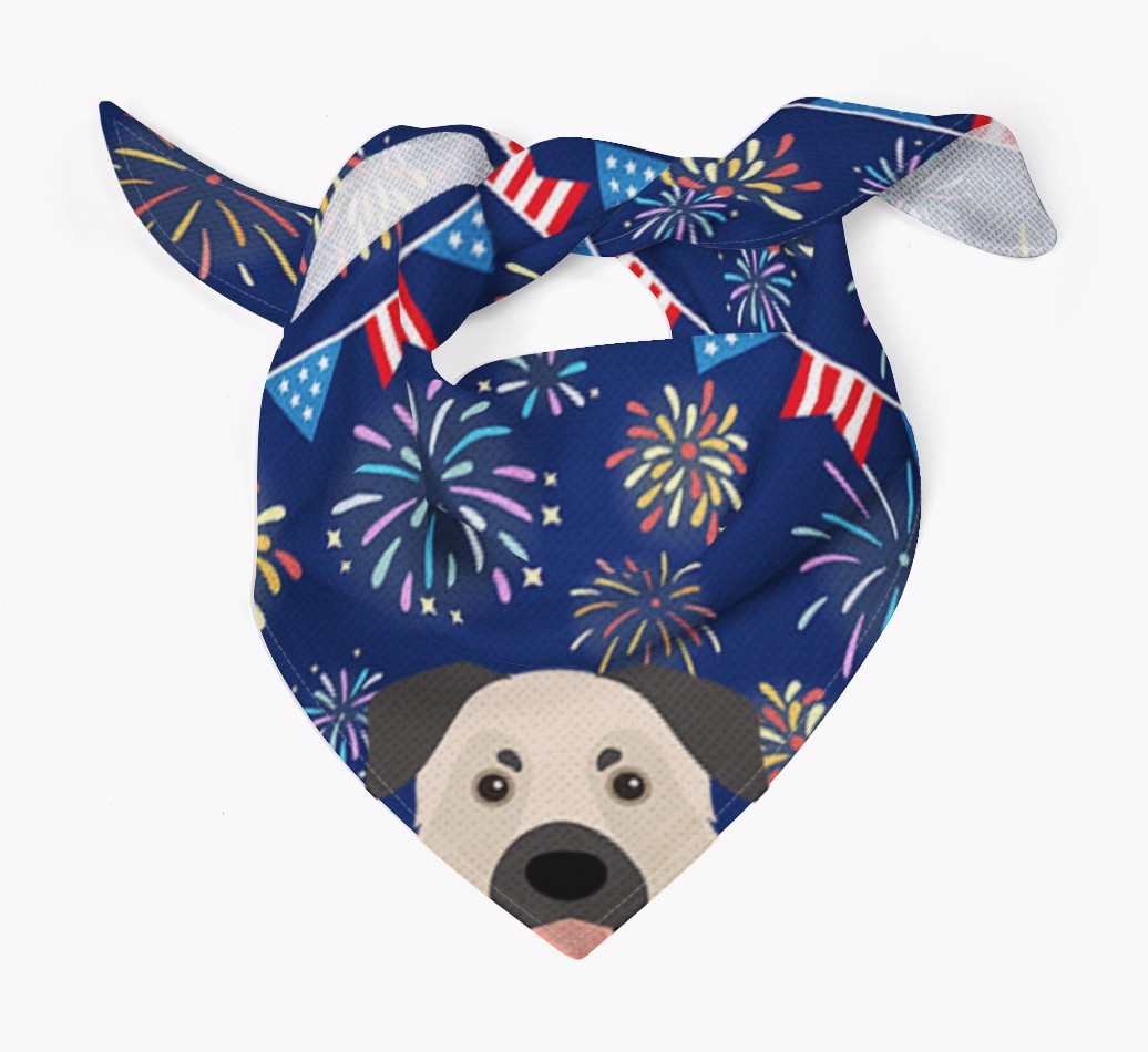Independence Day Fireworks: {breedFullName} Bandana