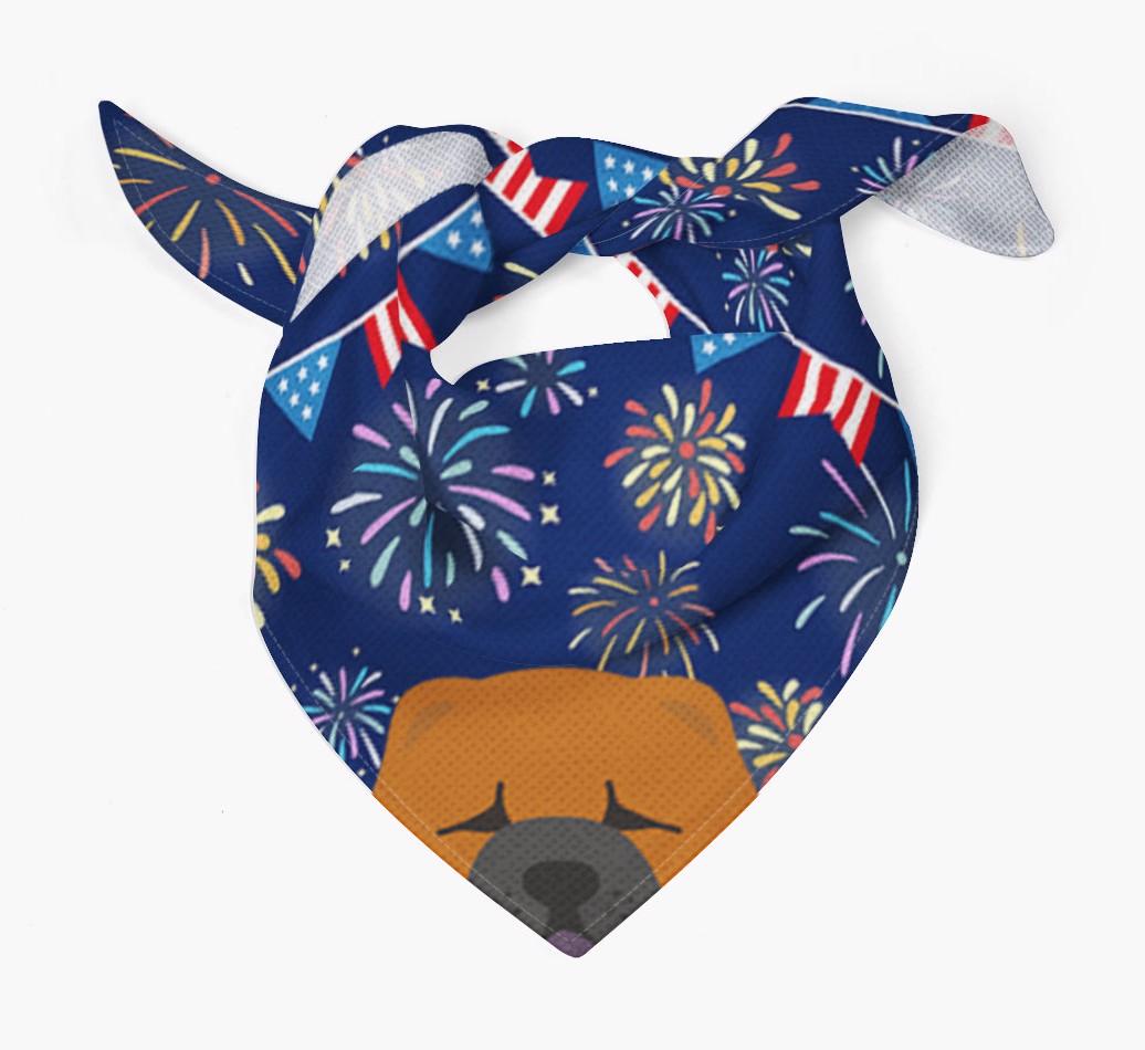 Independence Day Fireworks: {breedFullName} Bandana