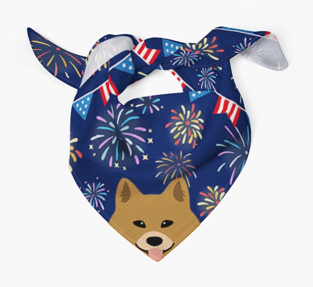 Independence Day Fireworks: {breedFullName} Bandana