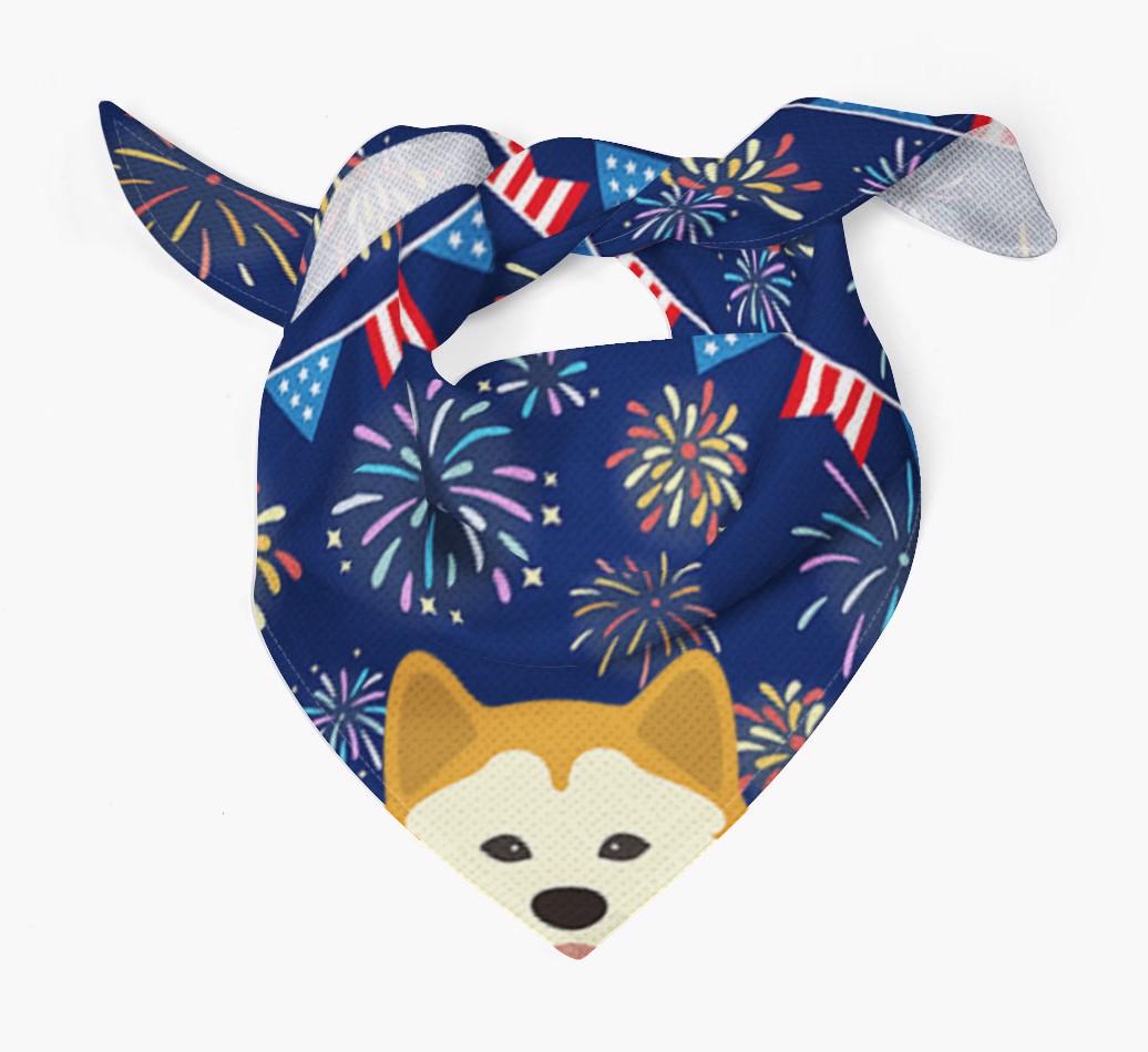 Independence Day Fireworks: {breedFullName} Bandana