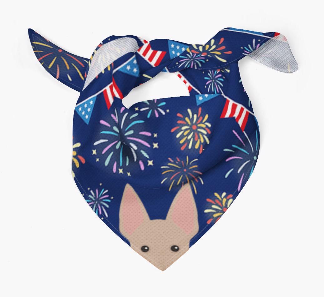Independence Day Fireworks: {breedFullName} Bandana