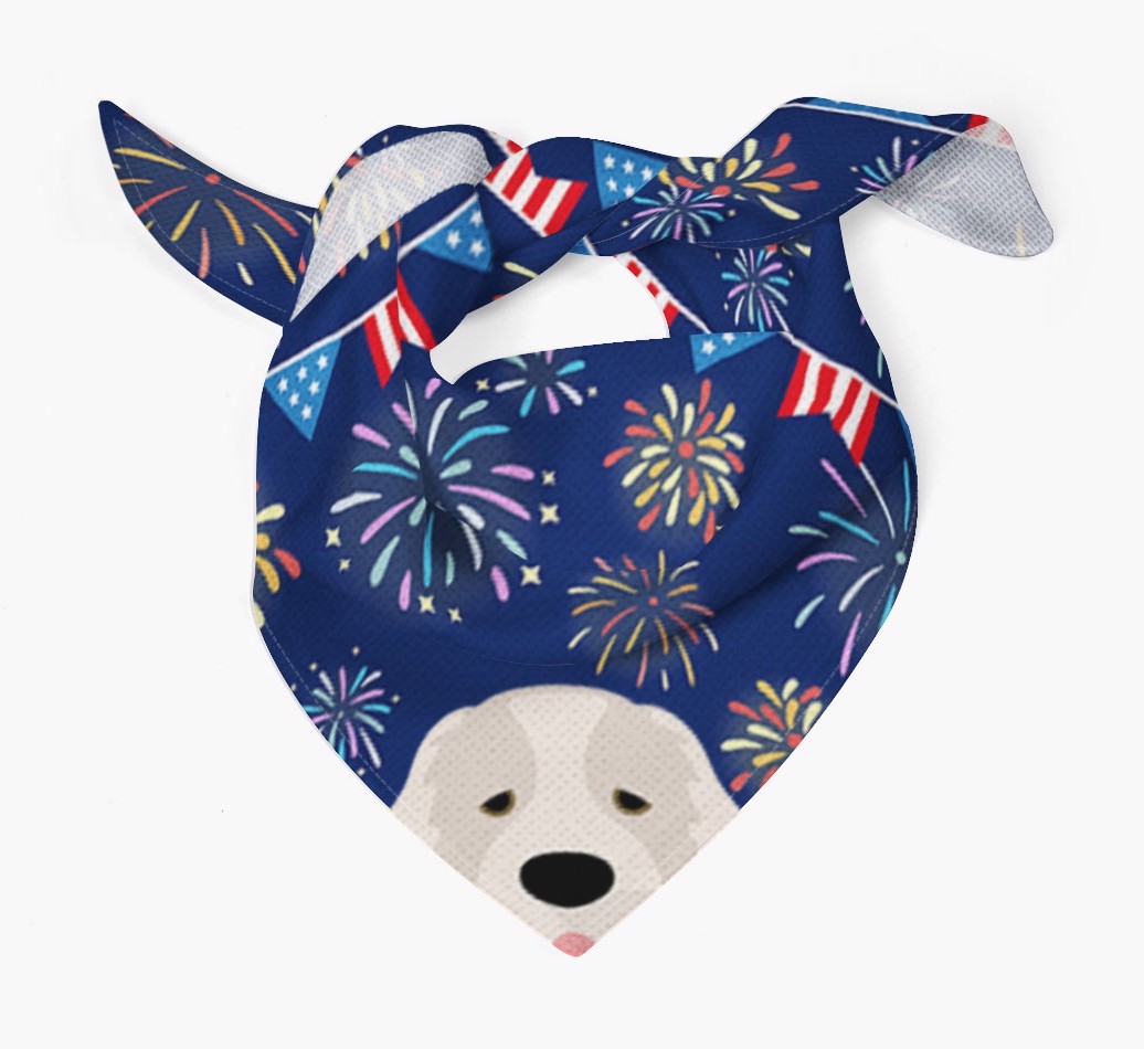 Independence Day Fireworks: {breedFullName} Bandana