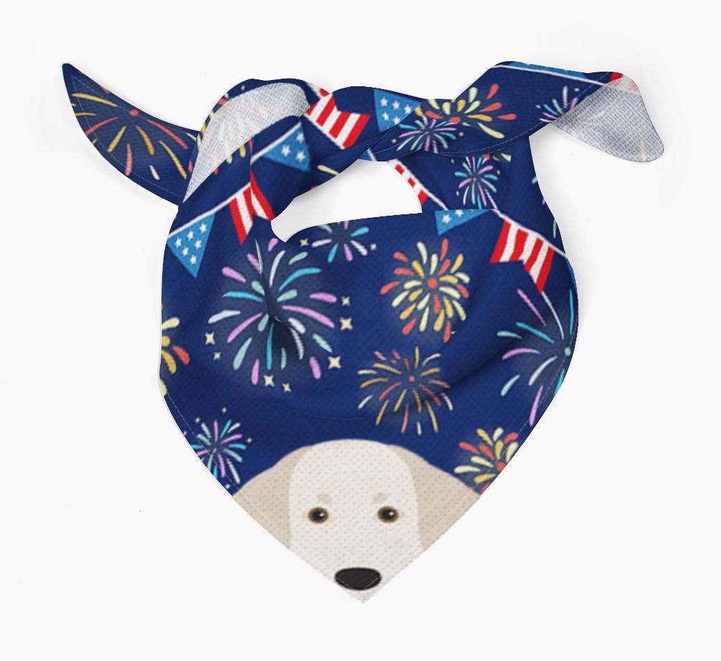 Independence Day Fireworks: {breedFullName} Bandana