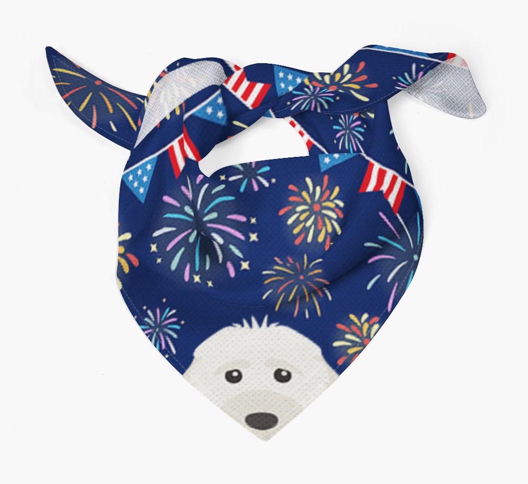 Independence Day Fireworks: {breedFullName} Bandana