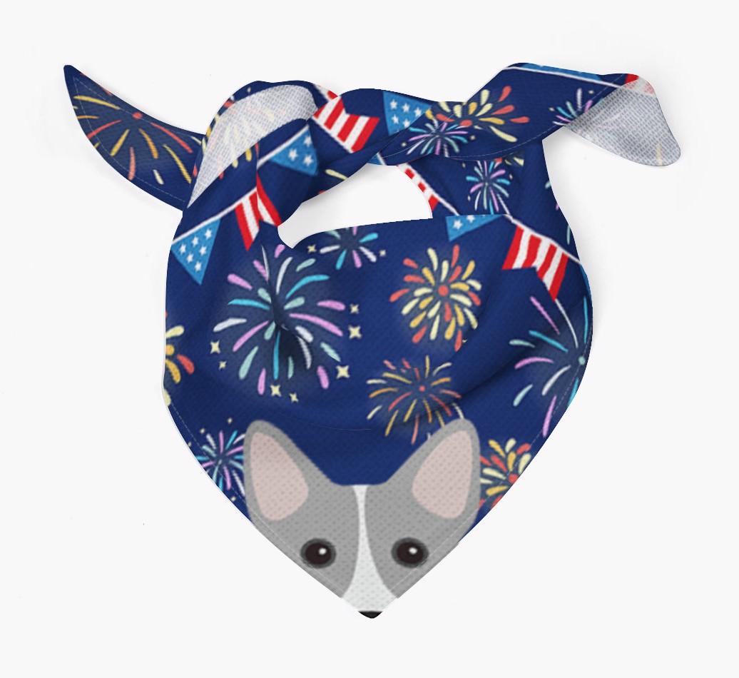 Independence Day Fireworks: {breedFullName} Bandana