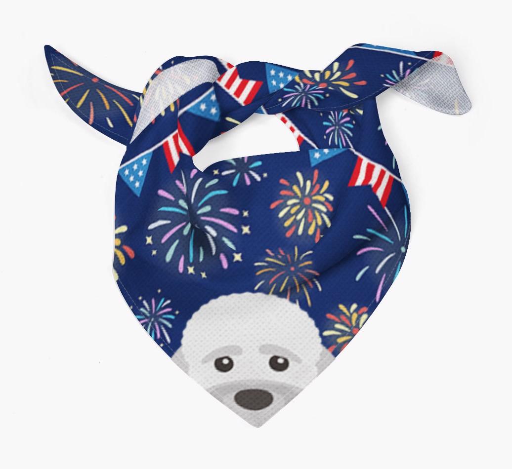 Independence Day Fireworks: {breedFullName} Bandana