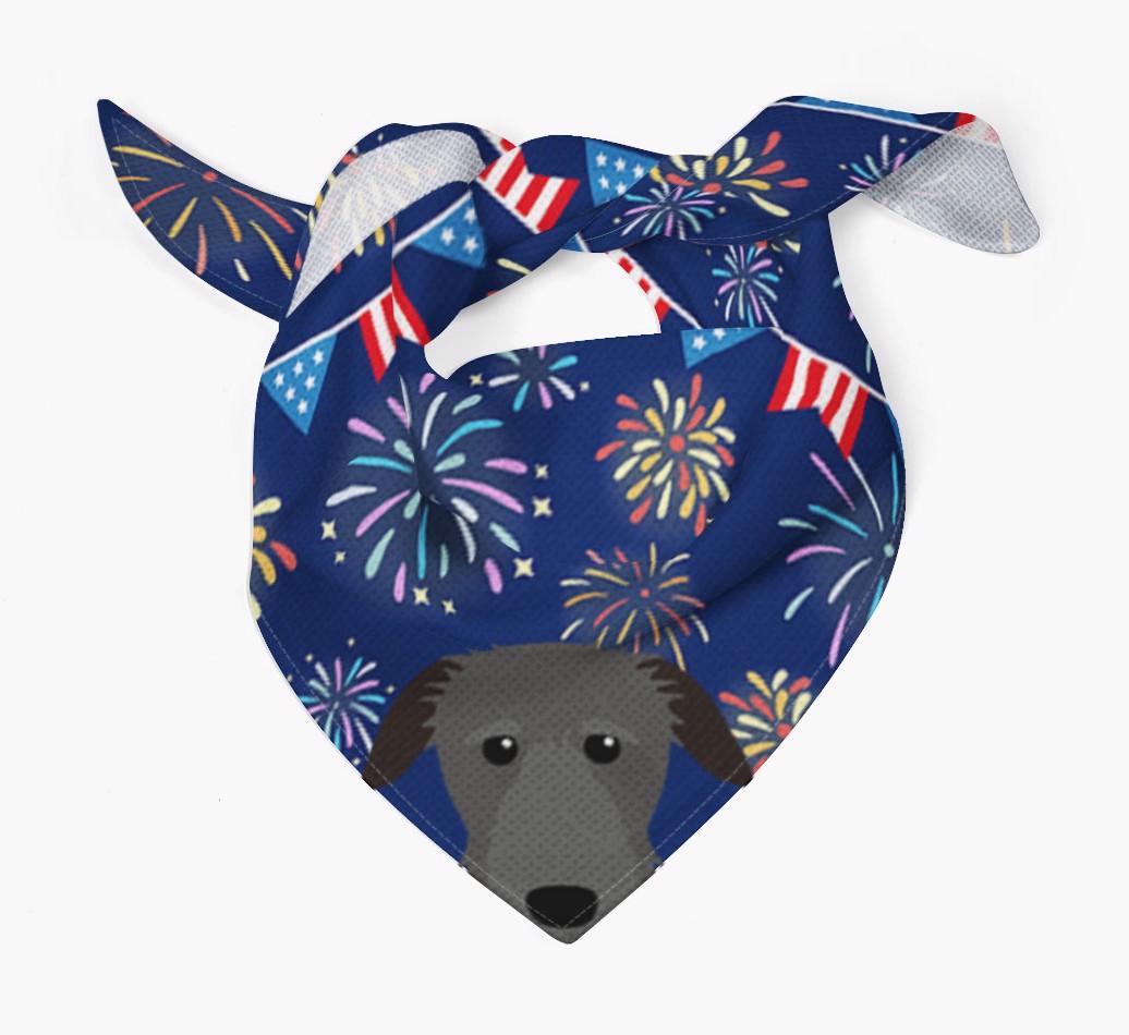 Independence Day Fireworks: {breedFullName} Bandana