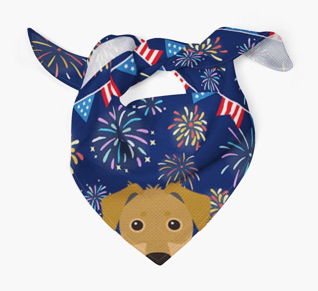 Independence Day Fireworks: {breedFullName} Bandana