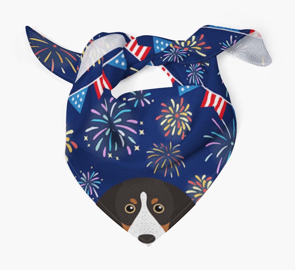 Independence Day Fireworks: {breedFullName} Bandana