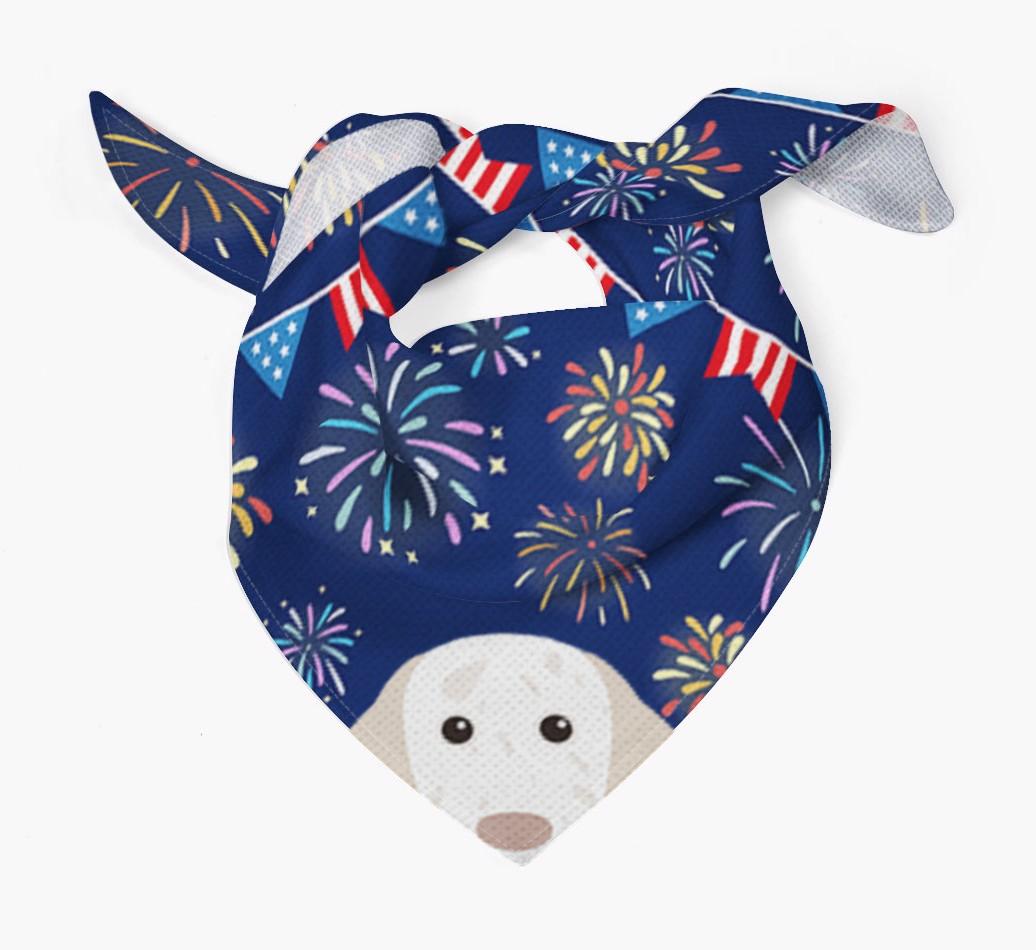 Independence Day Fireworks: {breedFullName} Bandana