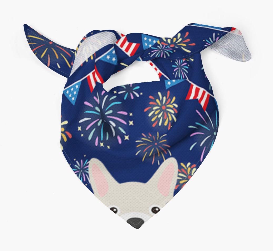 Independence Day Fireworks: {breedFullName} Bandana