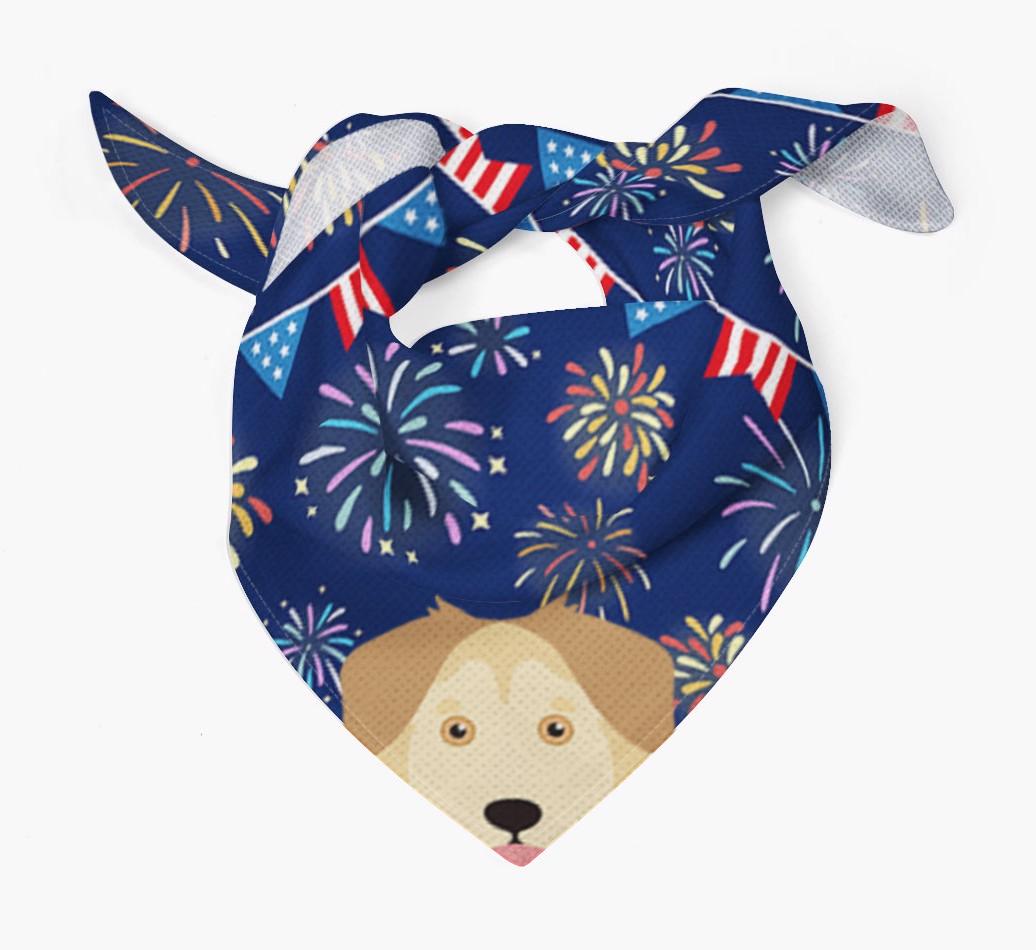 Independence Day Fireworks: {breedFullName} Bandana