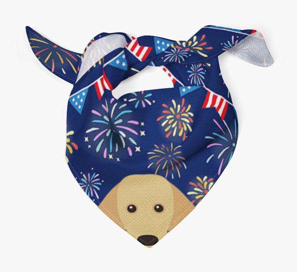 Independence Day Fireworks: {breedFullName} Bandana