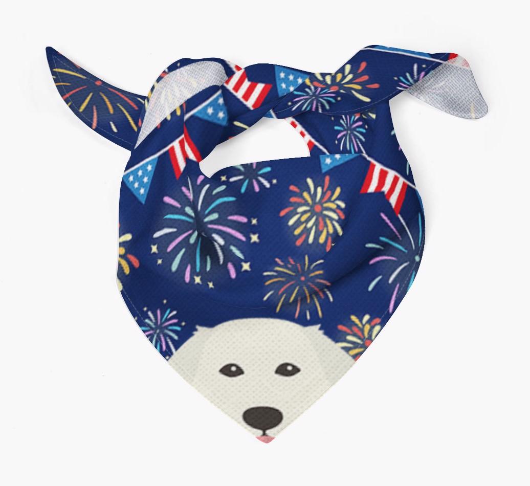 Independence Day Fireworks: {breedFullName} Bandana