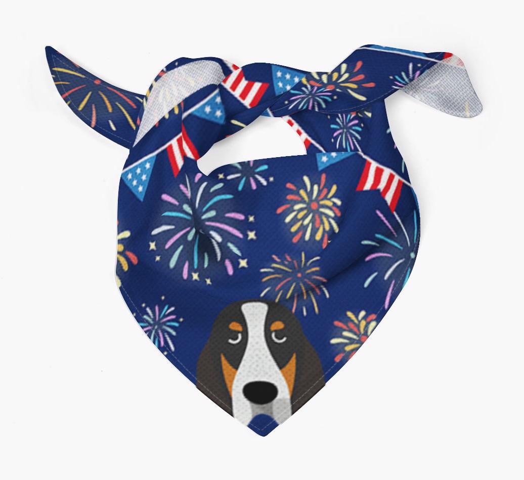 Independence Day Fireworks: {breedFullName} Bandana