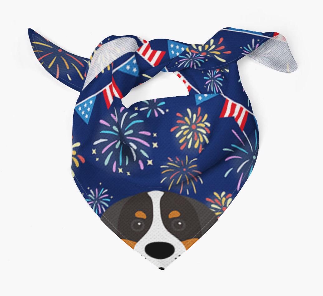 Independence Day Fireworks: {breedFullName} Bandana