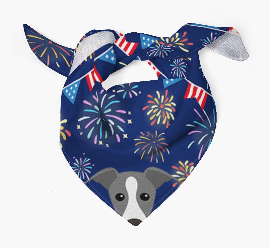 Independence Day Fireworks: {breedFullName} Bandana