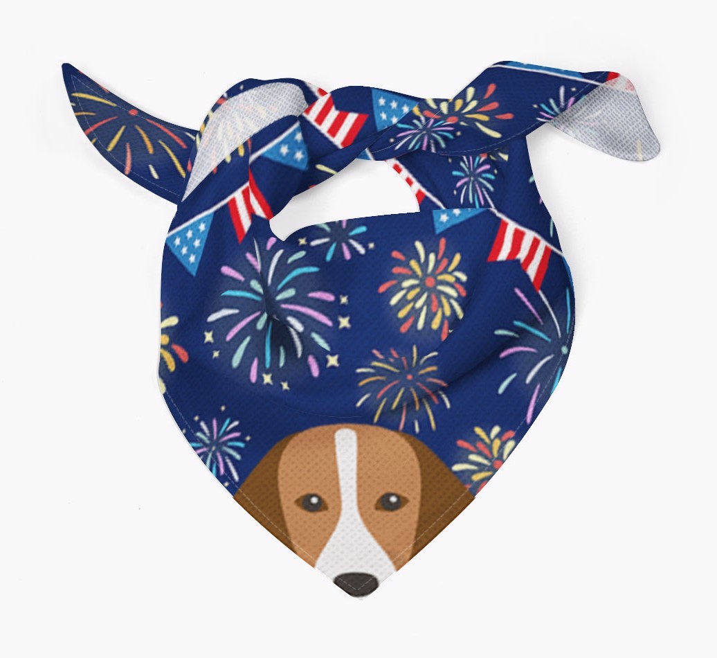 Independence Day Fireworks: {breedFullName} Bandana