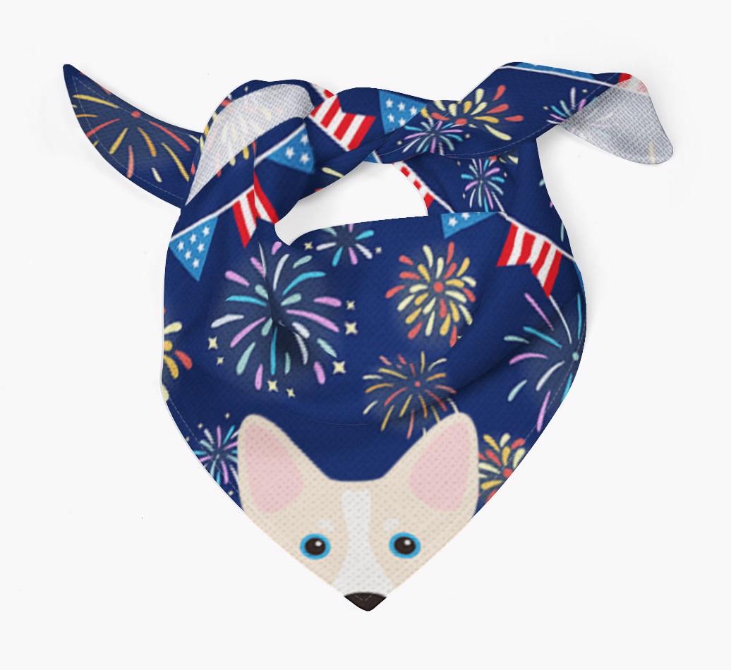 Independence Day Fireworks: {breedFullName} Bandana