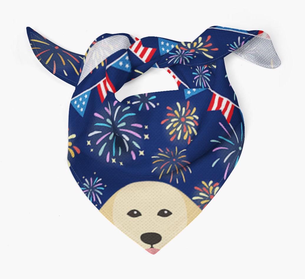 Independence Day Fireworks: {breedFullName} Bandana