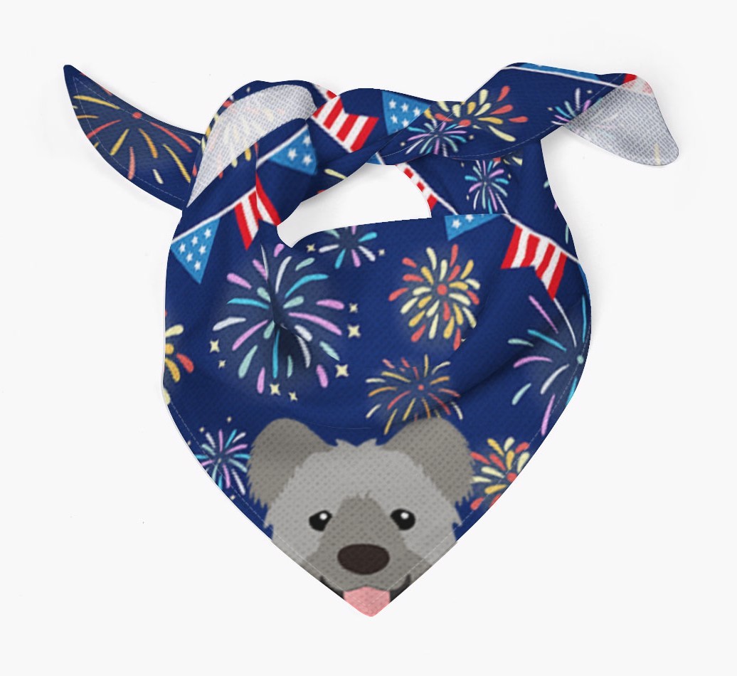 Independence Day Fireworks: {breedFullName} Bandana