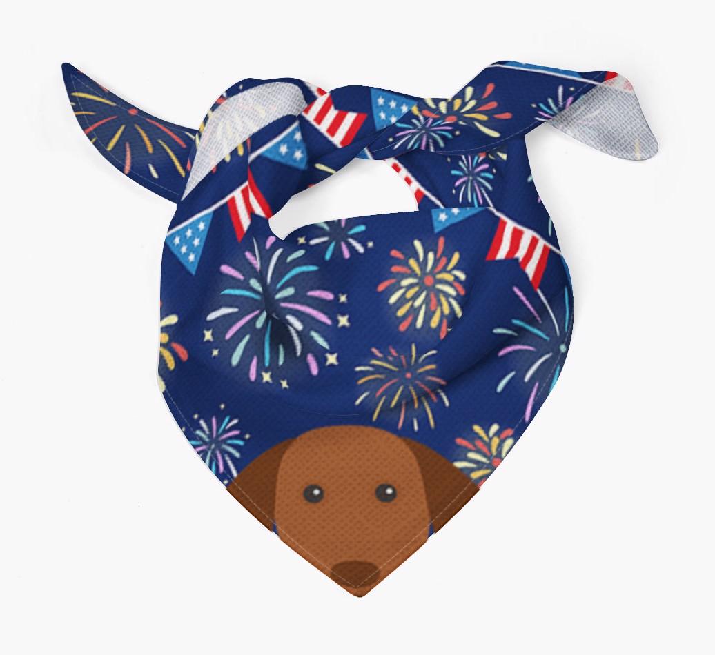Independence Day Fireworks: {breedFullName} Bandana
