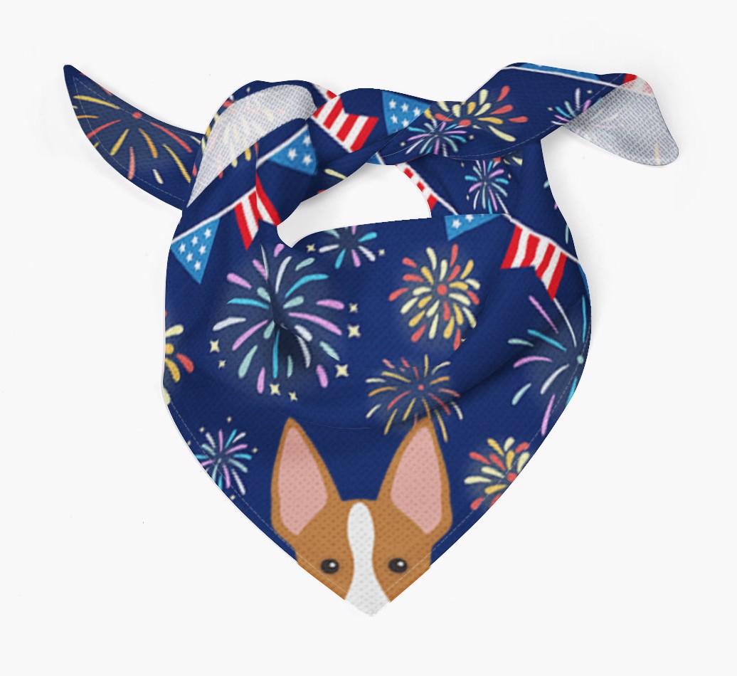 Independence Day Fireworks: {breedFullName} Bandana