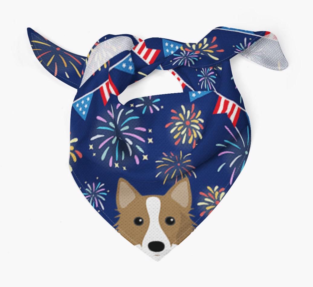 Independence Day Fireworks: {breedFullName} Bandana