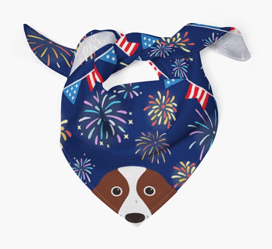 Independence Day Fireworks: {breedFullName} Bandana