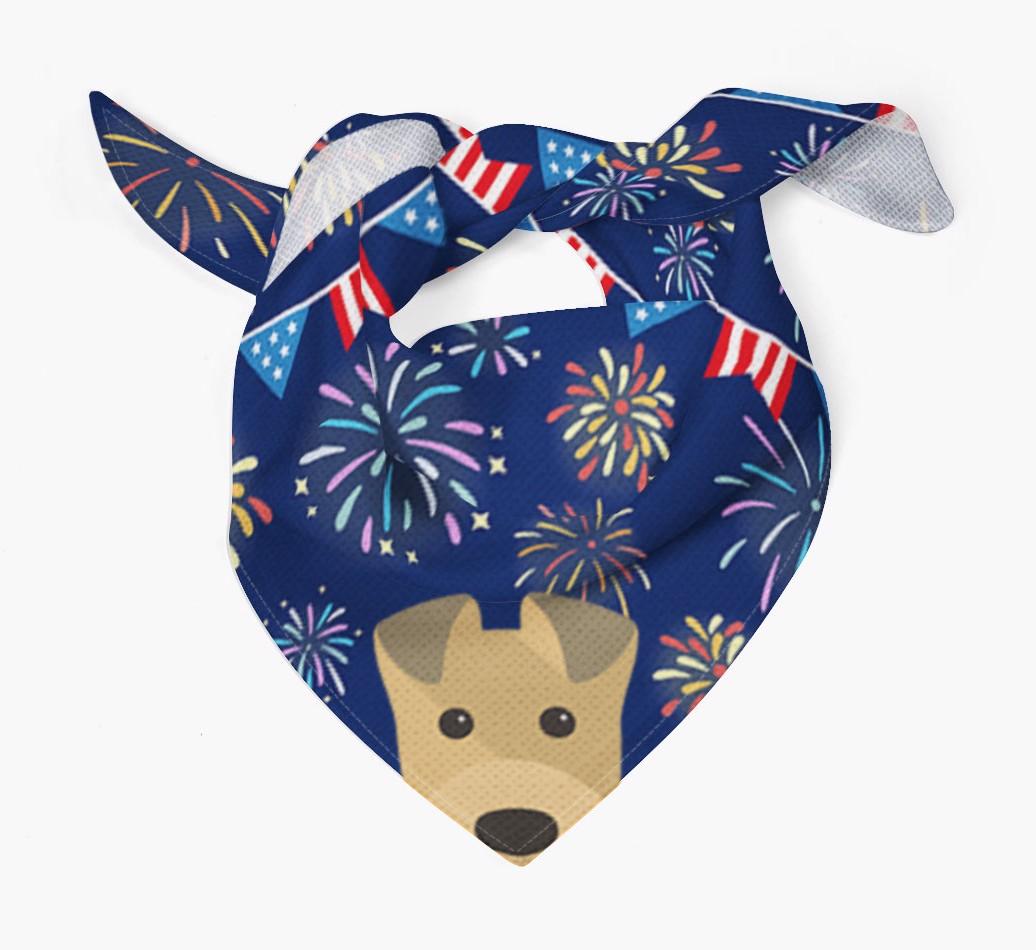 Independence Day Fireworks: {breedFullName} Bandana