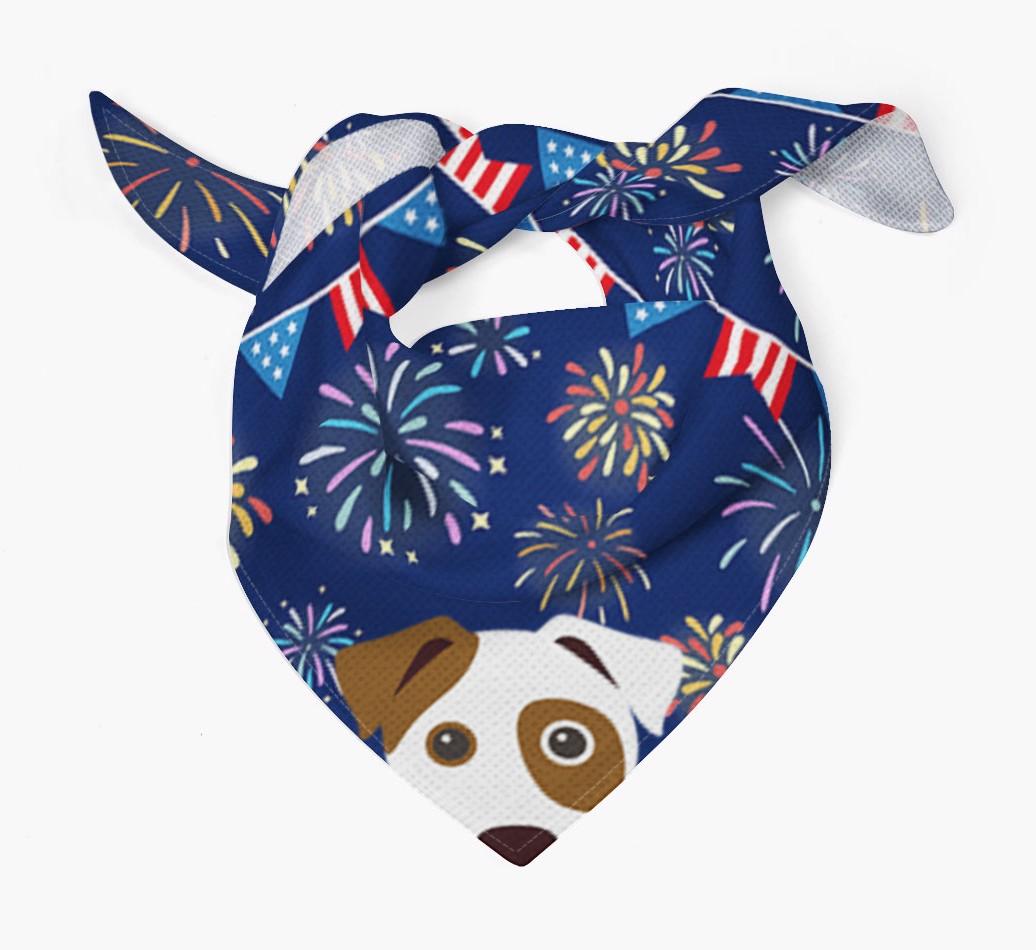 Independence Day Fireworks: {breedFullName} Bandana