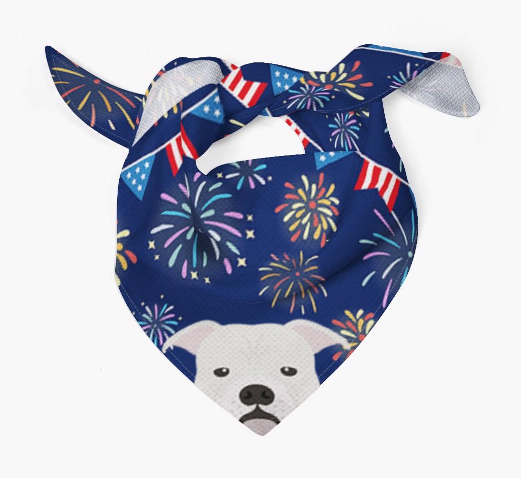 Independence Day Fireworks: {breedFullName} Bandana