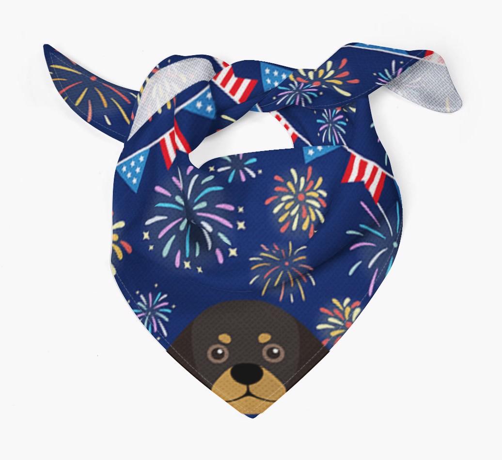 Independence Day Fireworks: {breedFullName} Bandana