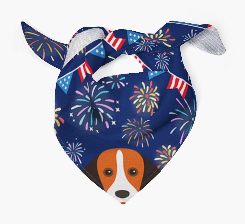 Independence Day Fireworks: {breedFullName} Bandana
