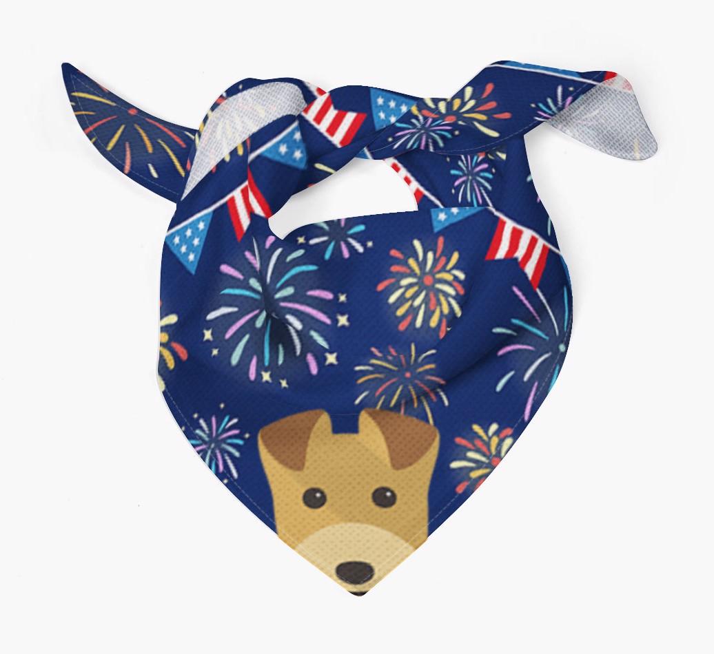 Independence Day Fireworks: {breedFullName} Bandana