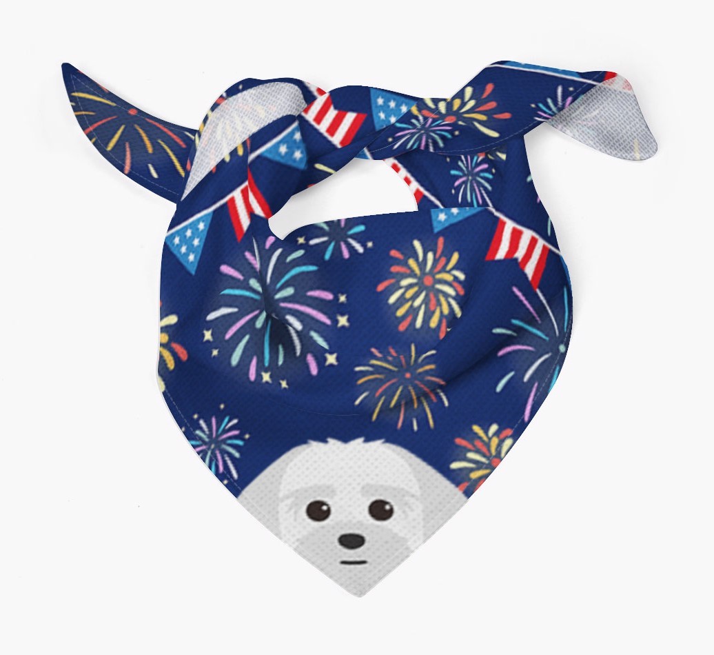 Independence Day Fireworks: {breedFullName} Bandana