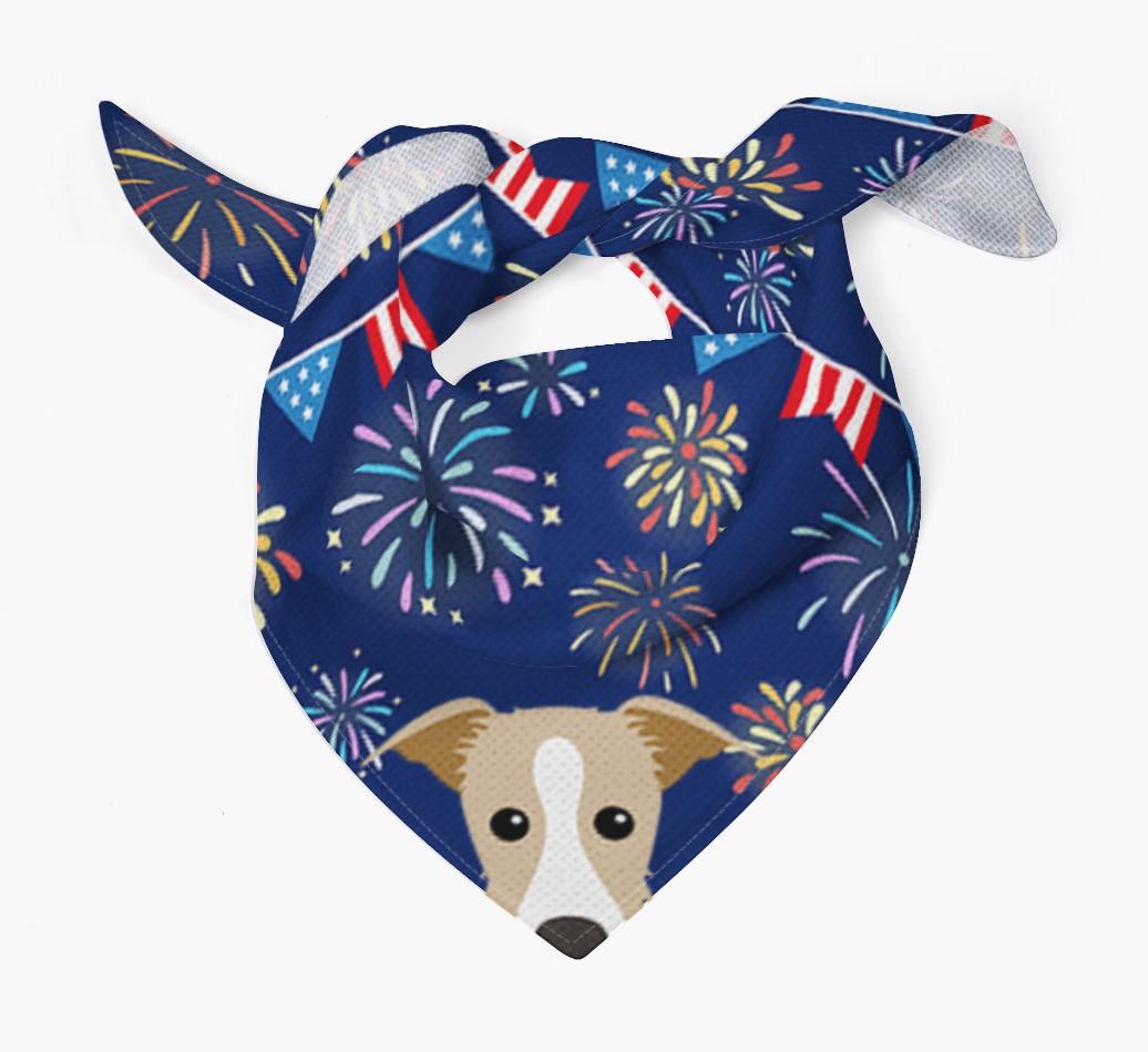 Independence Day Fireworks: {breedFullName} Bandana