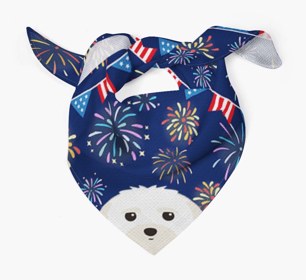 Independence Day Fireworks: {breedFullName} Bandana