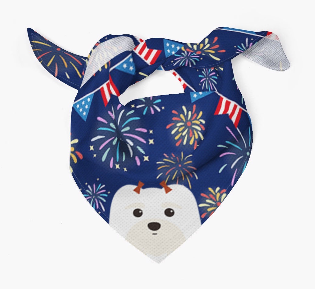 Independence Day Fireworks: {breedFullName} Bandana