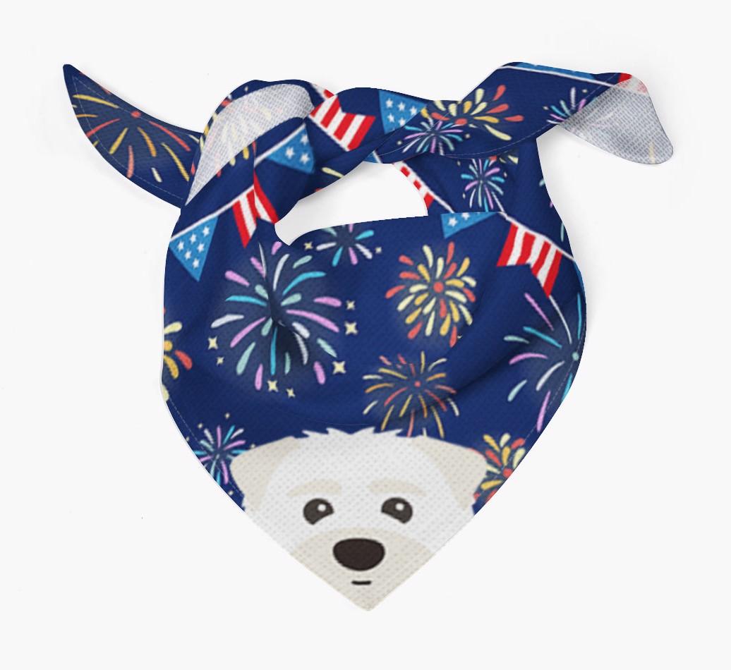Independence Day Fireworks: {breedFullName} Bandana