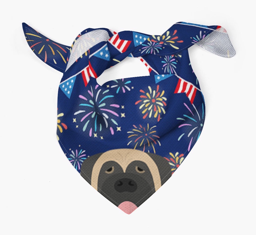 Independence Day Fireworks: {breedFullName} Bandana