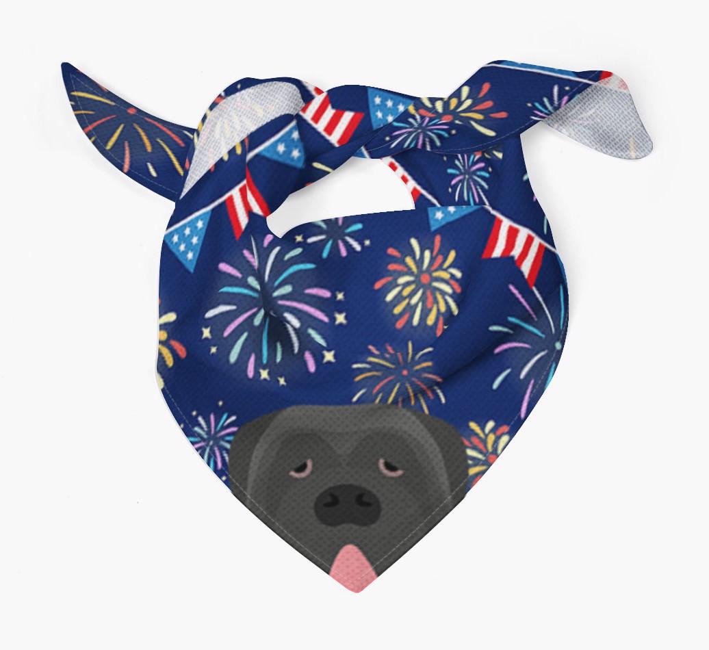 Independence Day Fireworks: {breedFullName} Bandana