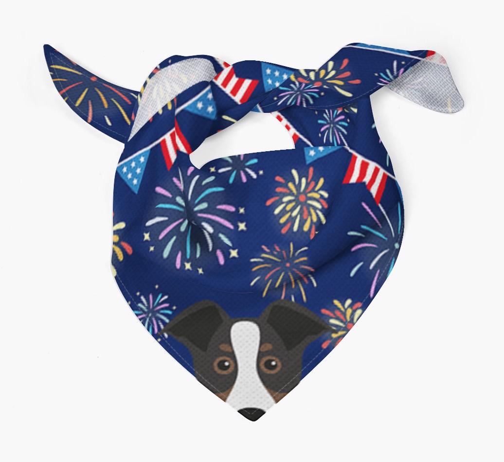 Independence Day Fireworks: {breedFullName} Bandana