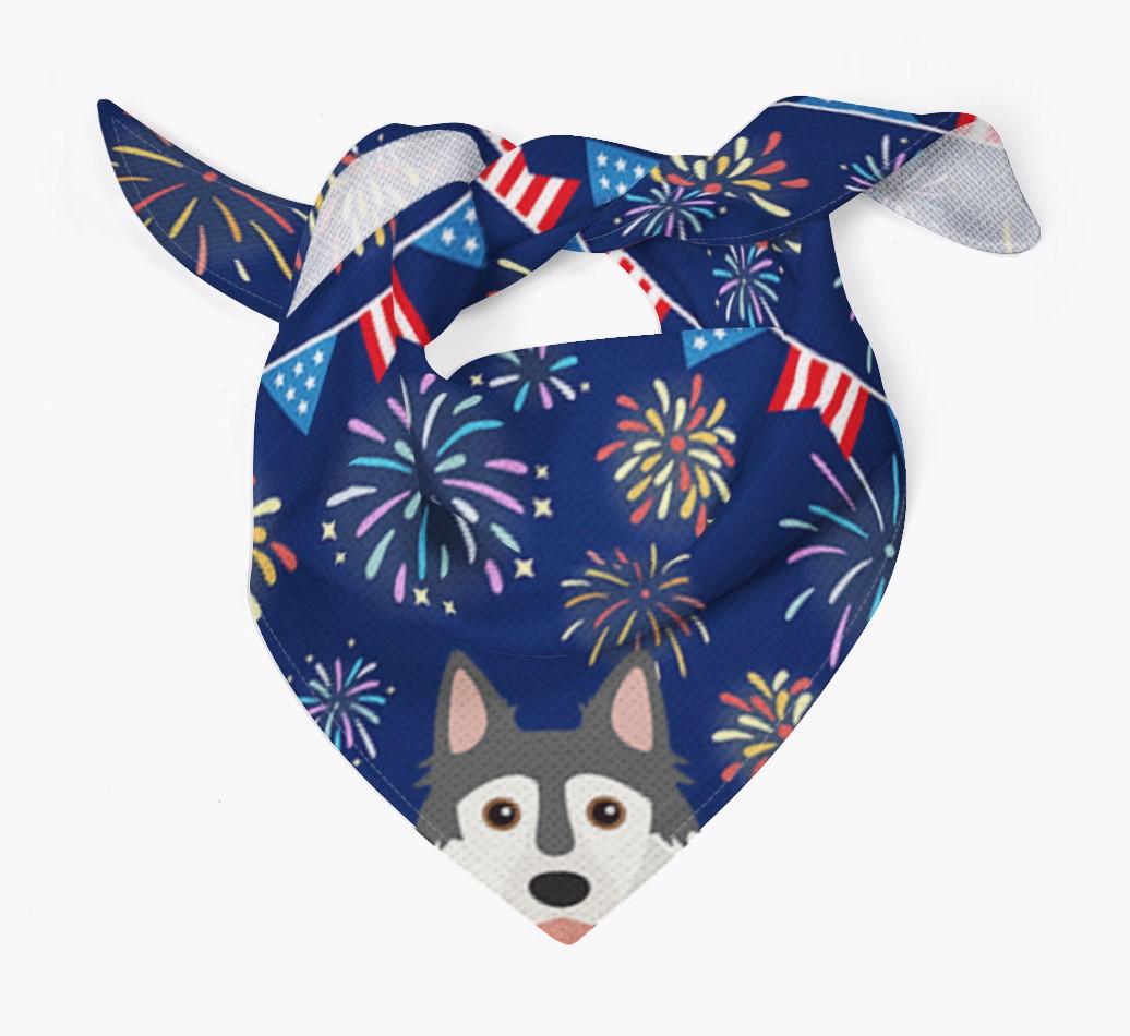 Independence Day Fireworks: {breedFullName} Bandana