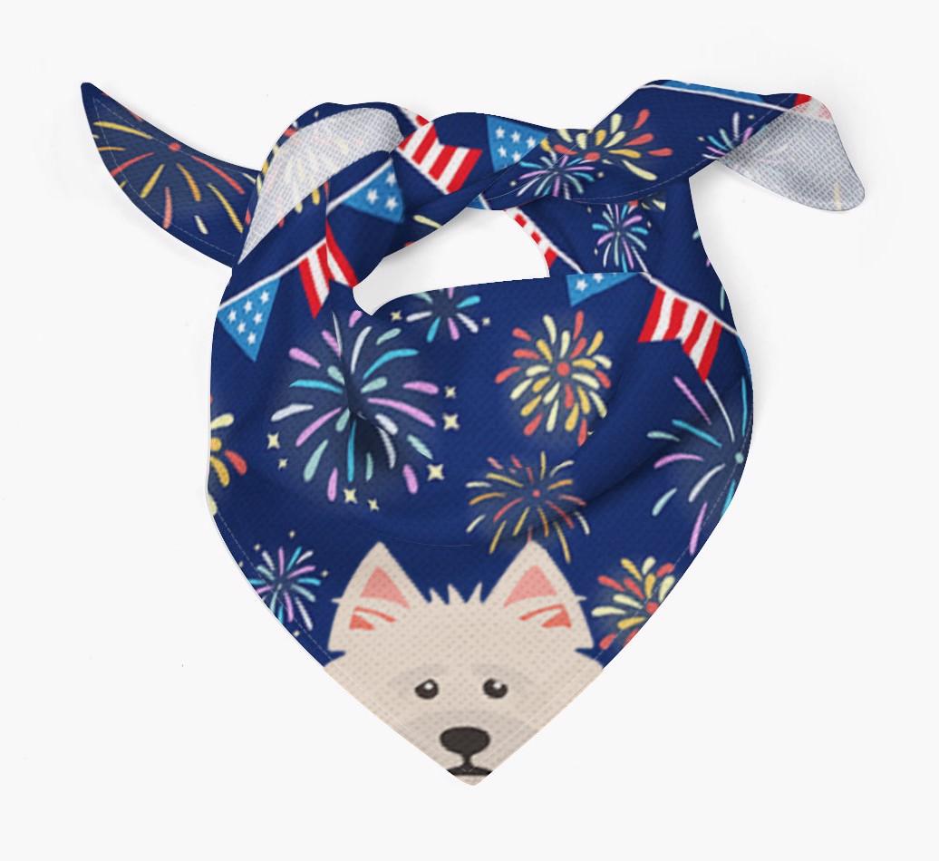 Independence Day Fireworks: {breedFullName} Bandana